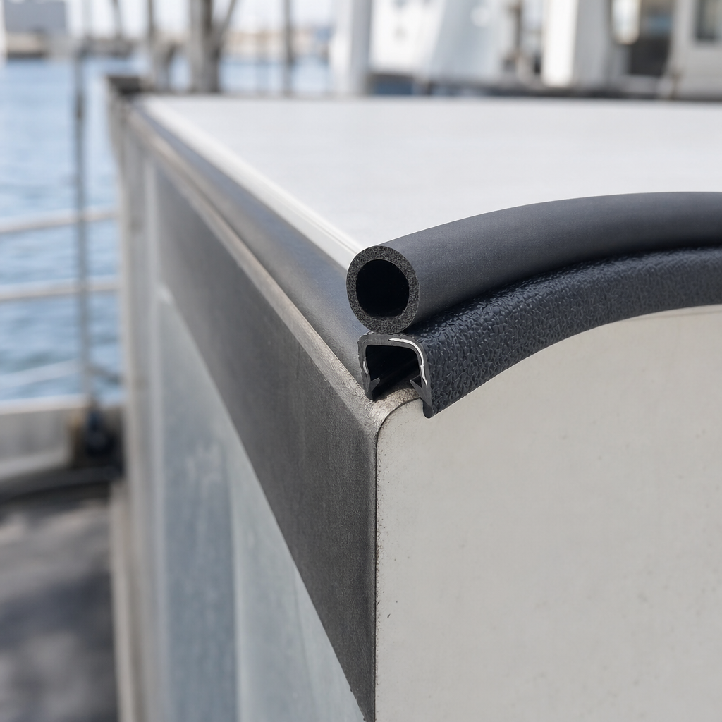 Edge Trim with Top Seal 12.5mm Panel – 16.7mm Bulb – Per Metre
