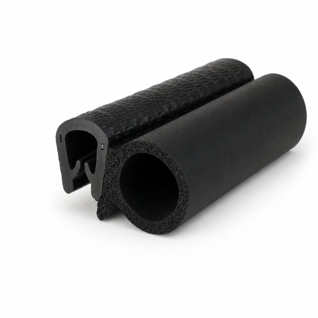 Edge Trim with Side Seal 15mm Bulb – Fits 1-3mm Panel – Per Metre