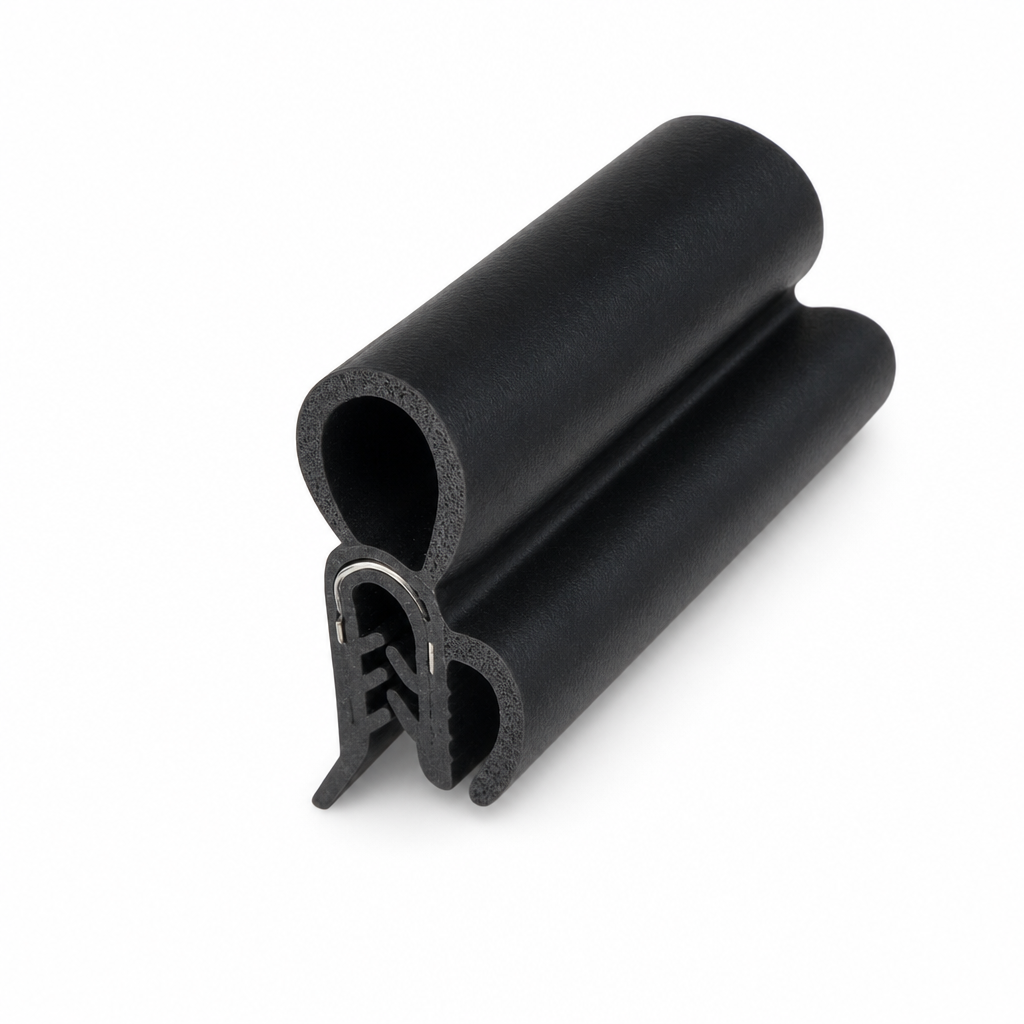 Edge Trim with Top Seal 15mm Bulb – For 1-3mm Thick Panels