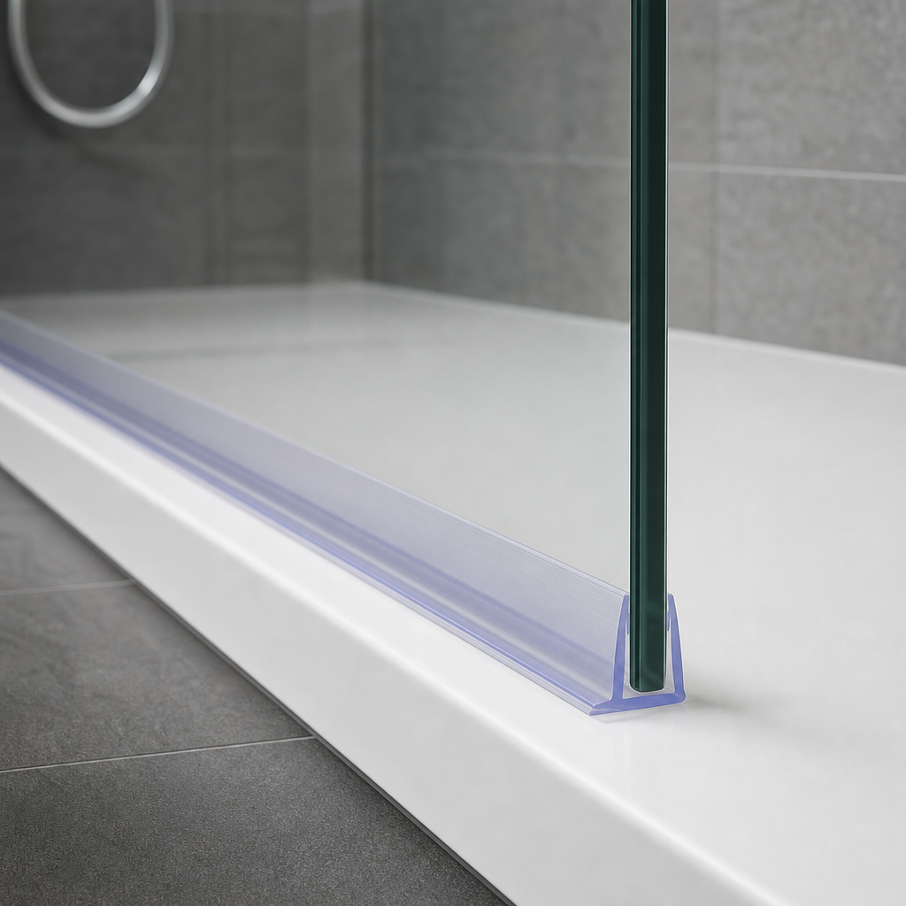 Fin Shower Screen Seal for 10mm Glass – Soft Fin Options