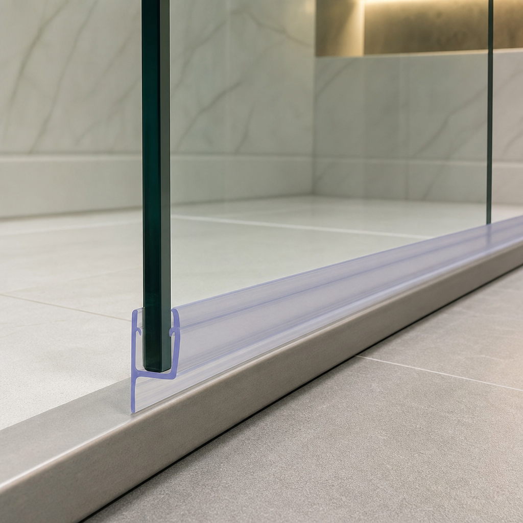 Fin Shower Screen Seal for 4-6mm Glass – 25mm Sample & Lengths
