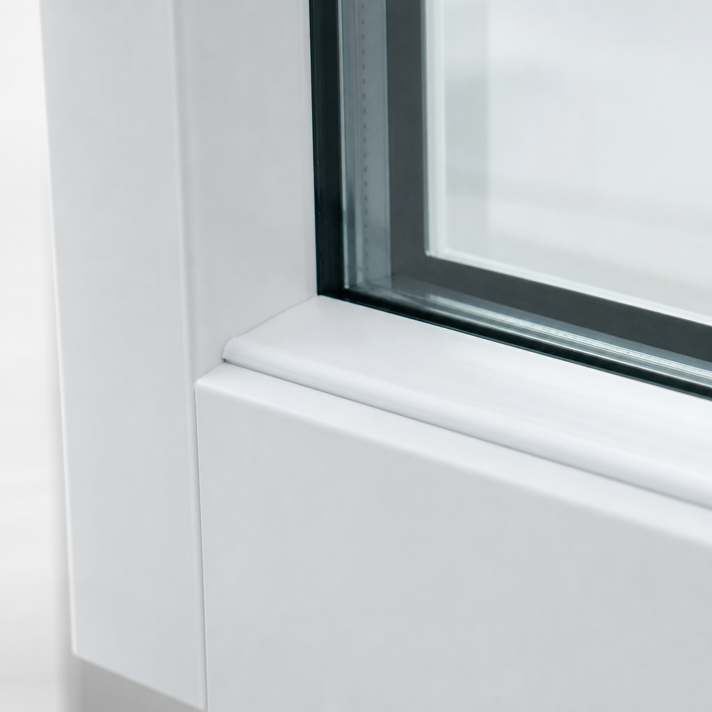 White Filler Strip for Self-Fixing Window Rubber – Per Metre
