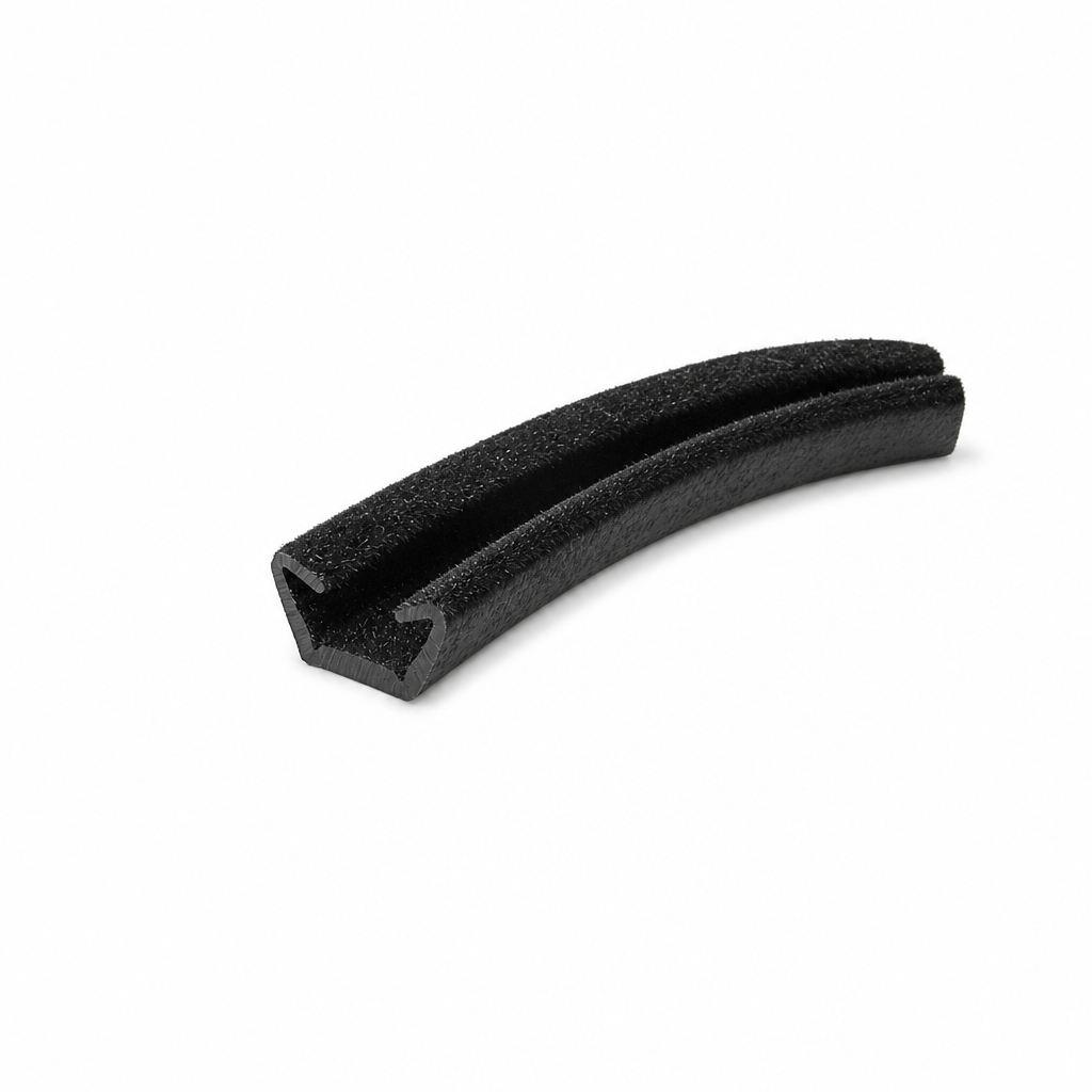 Flocked Lined U-Shape Window Rubber 10mm x 8mm – Per Metre