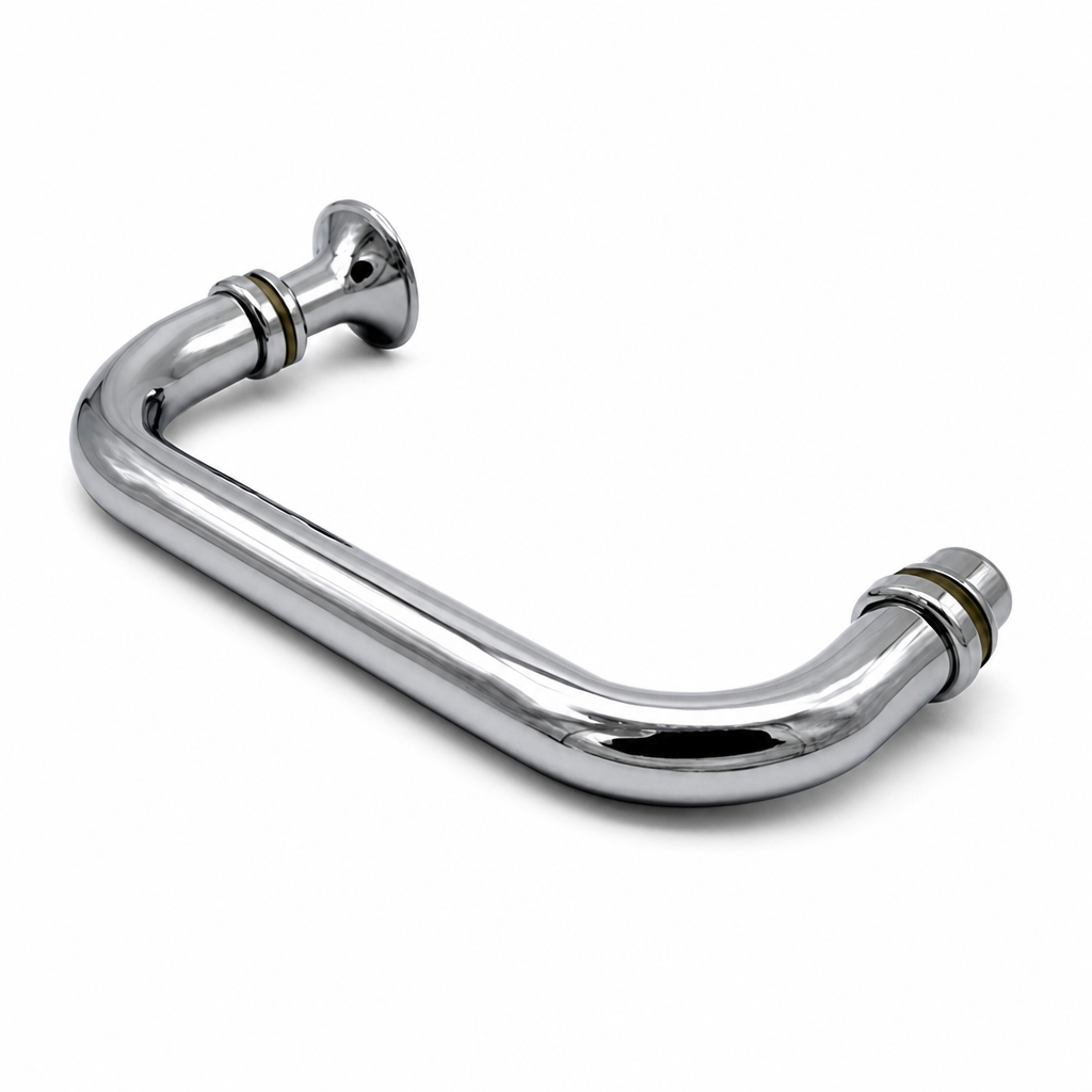Shower Door Handle with 145mm Hole Centre – Chrome Finish