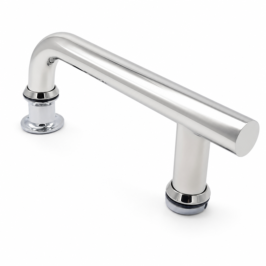Shower Door Handle with 160mm Hole Centres – Chrome Effect
