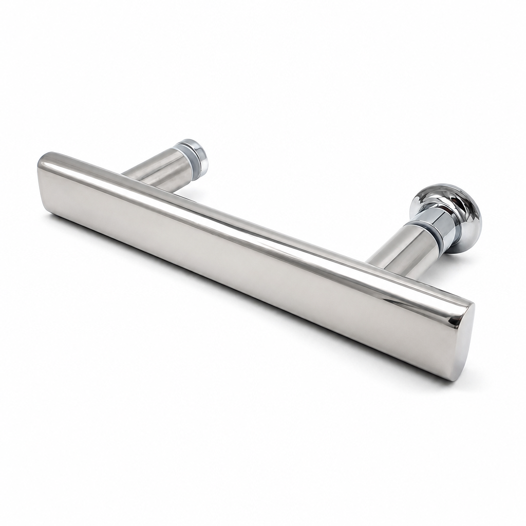 Shower Door Handle with 125mm Hole Centres – Chrome Effect