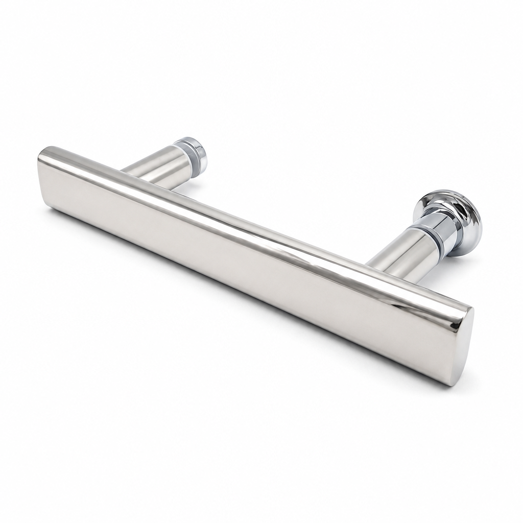 Chrome Shower Door Handle – 140mm Hole Centres