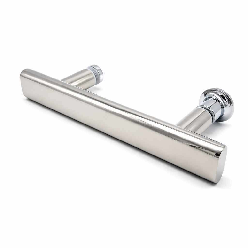 Chrome Shower Door Handle – 145mm Hole Centres – HAND016