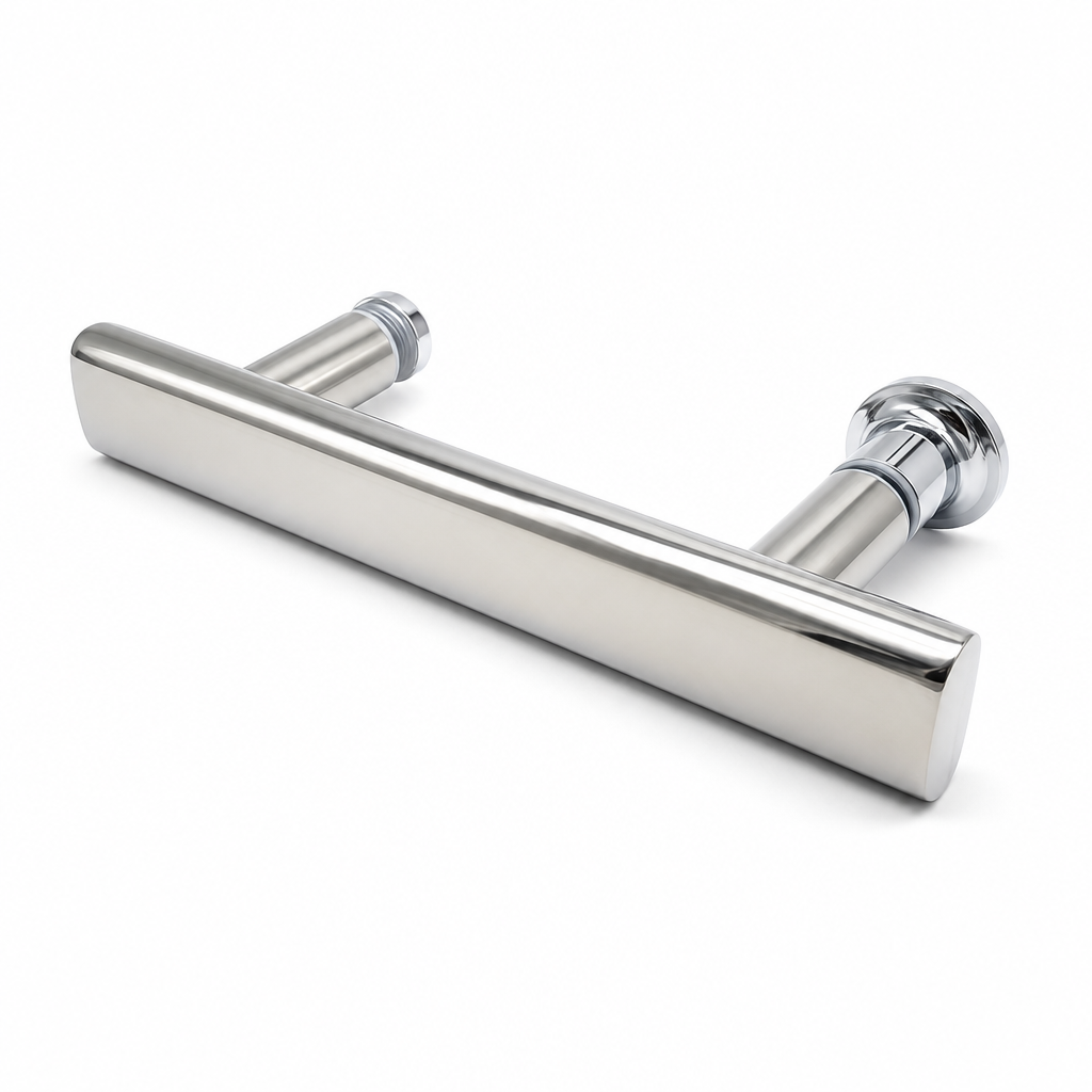 Shower Door Handle with 150mm Hole Centres – Chrome Effect