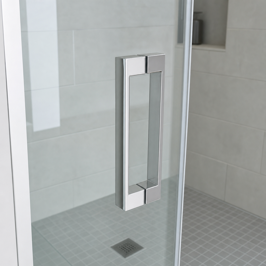 Chrome Shower Door Handle – 160mm Hole Centre Distance