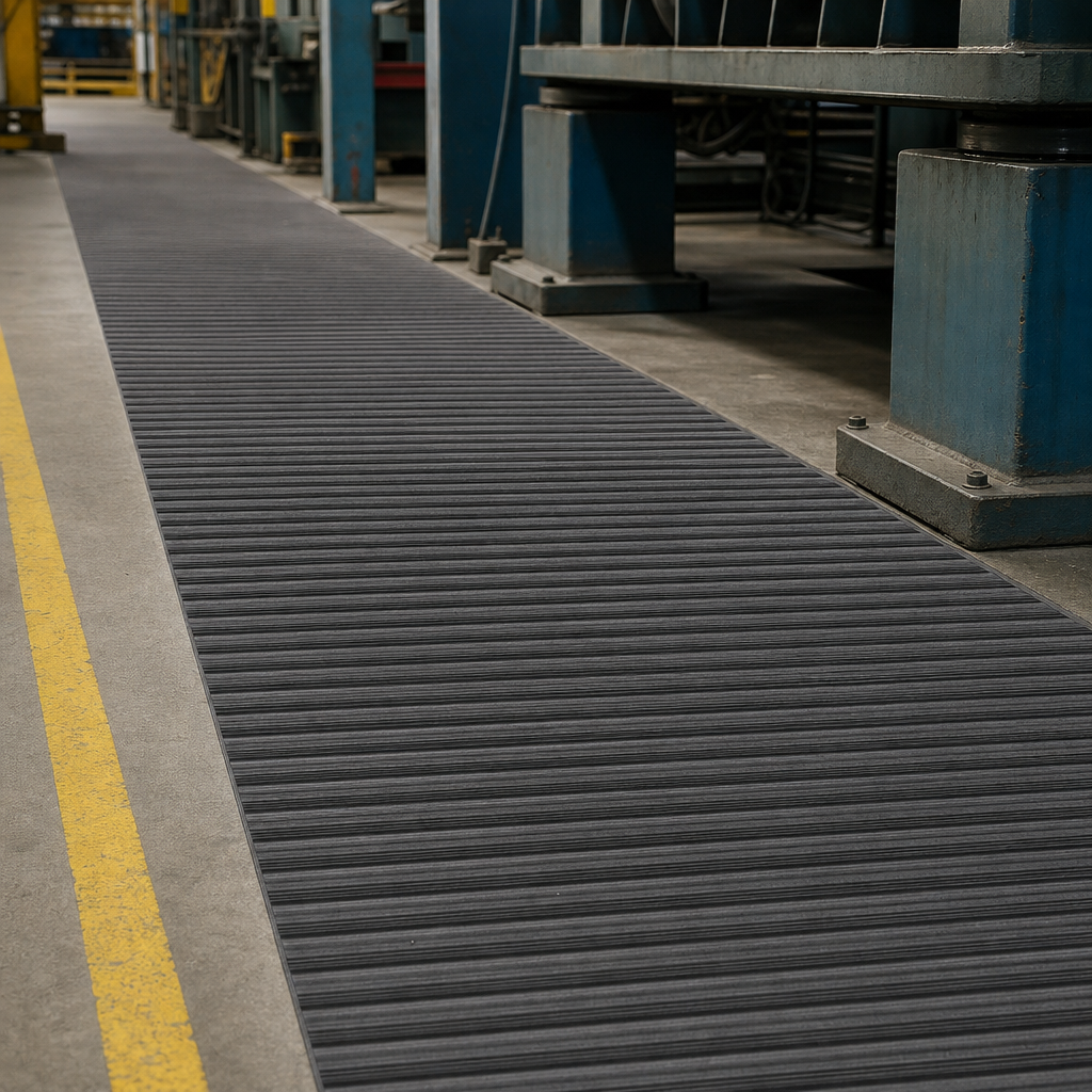 Ribbed Rubber Matting 3mm x 1m x 10m – Floor Protection