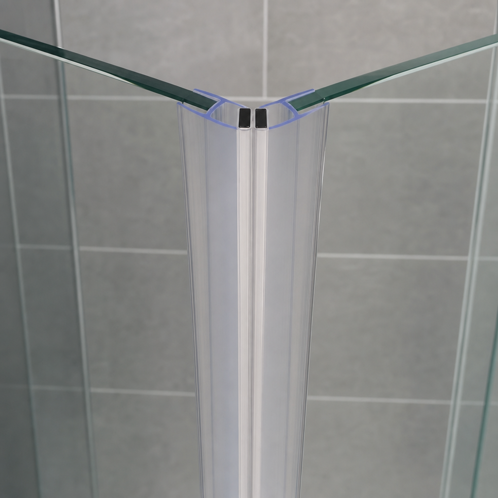 Magnetic Shower Screen Seal for 4-6mm Glass – 135°/180° Angle