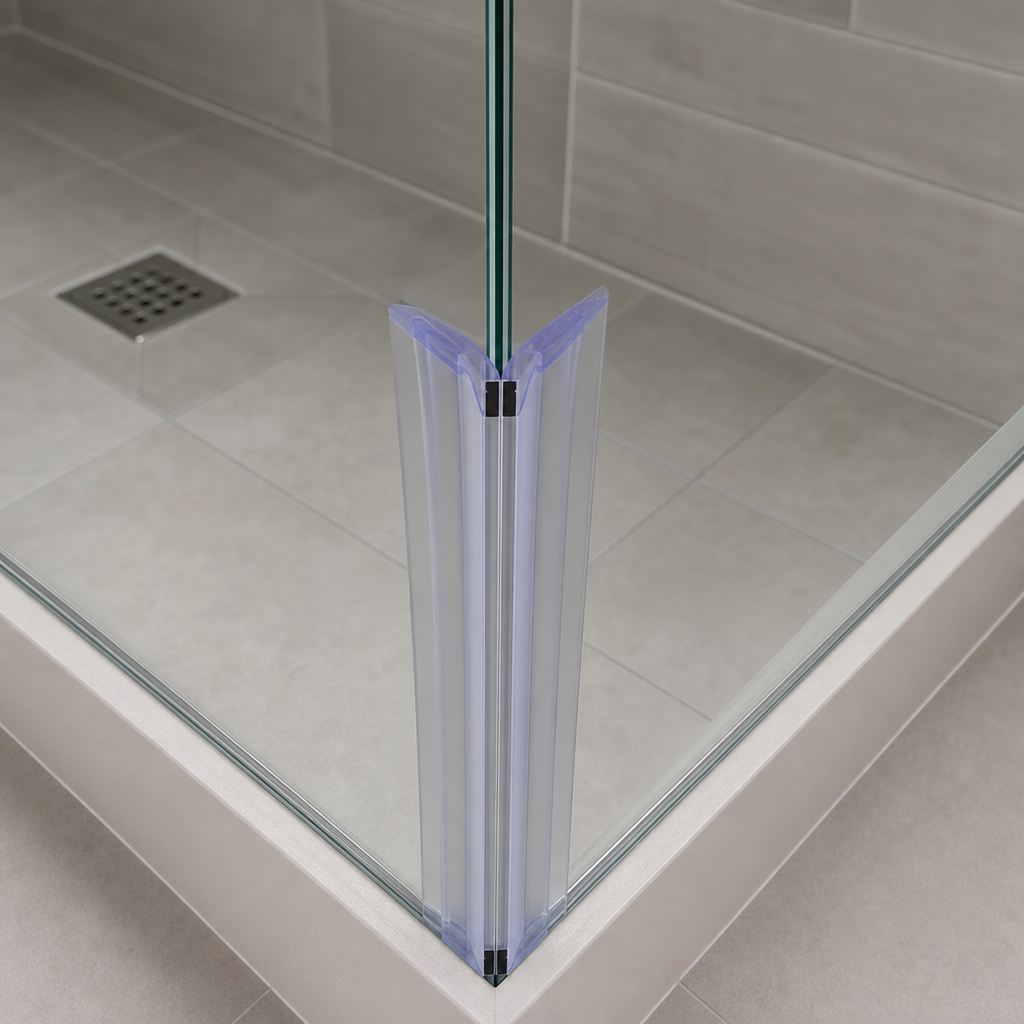 Magnetic Shower Screen Seal for 8-10mm Glass – 90°/180° Angle