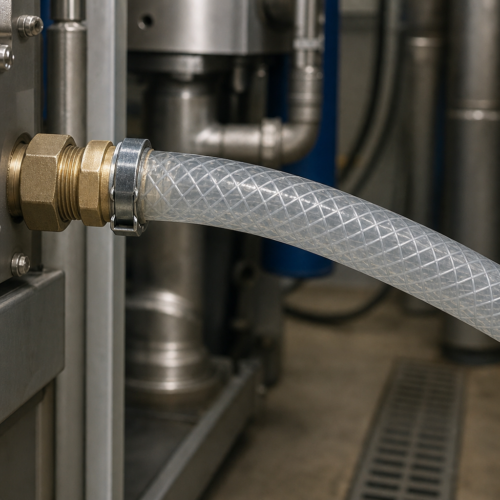 Clear Braided PVC Hose 6mm ID x 12mm OD – Per Metre