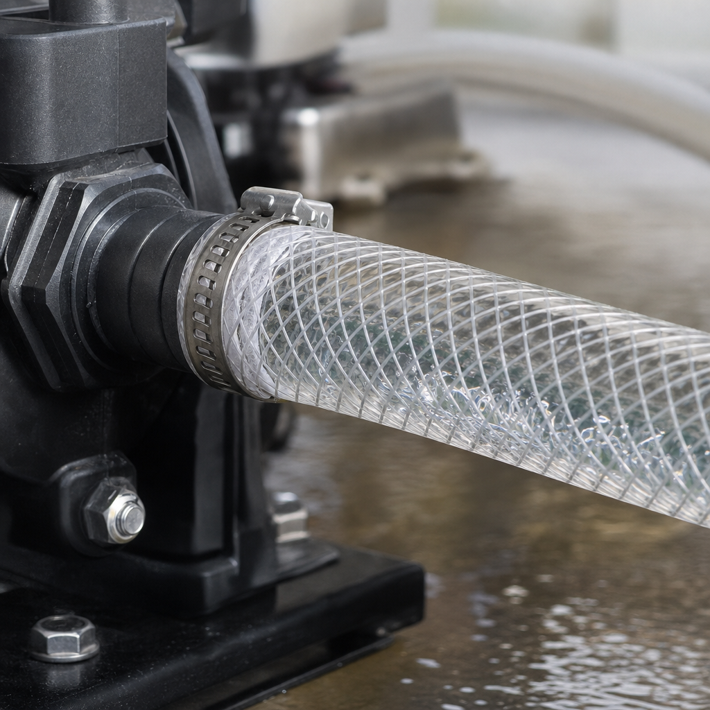 Clear Braided PVC Hose 12mm ID x 19mm OD – Per Metre