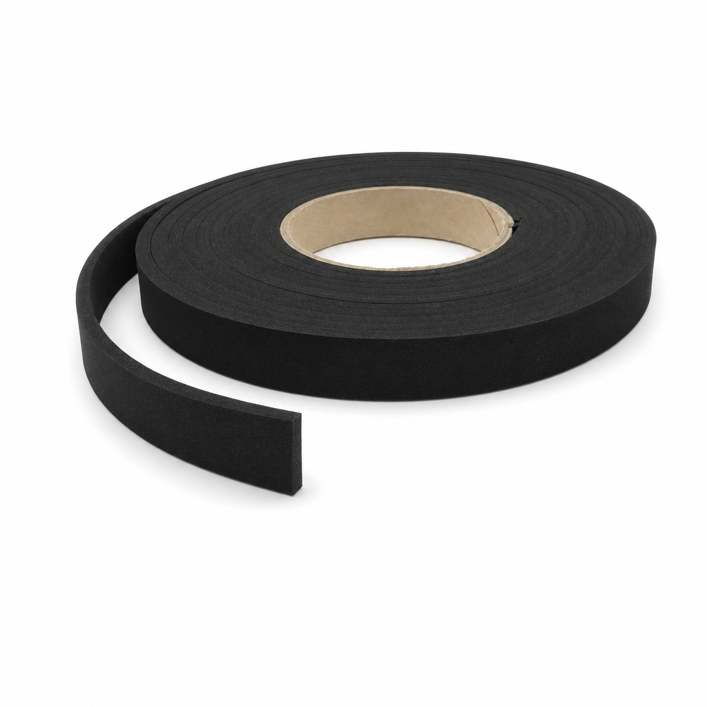 Plain Expanded Neoprene Sponge Strip 19mm x 3mm – 6 Metre Roll