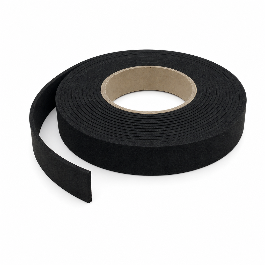 Plain Expanded Neoprene Sponge Strip 25mm x 3mm – 6 Metre Roll