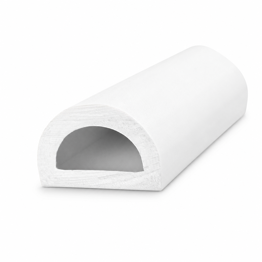 PVC D Fender 47mm x 28mm with 6mm Wall – Per Metre