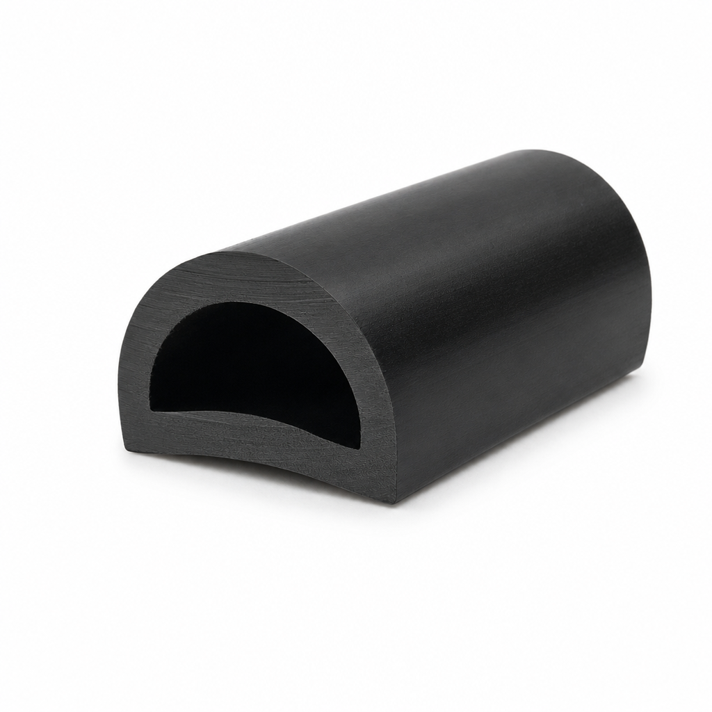 PVC D Fender 63mm x 38mm with 8mm Wall – Per Metre