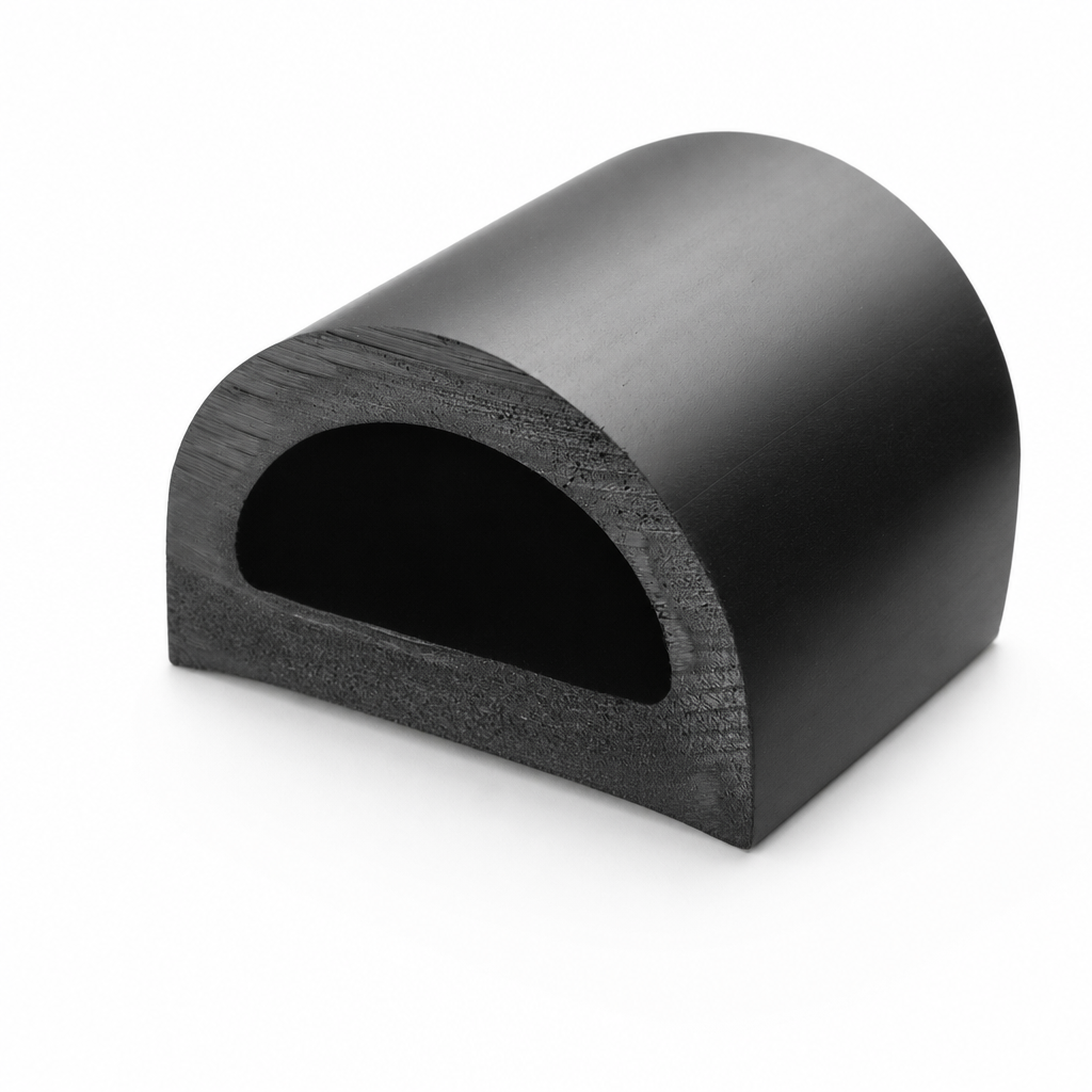 PVC D Fender 76mm x 44mm – Non-Marking, Per Metre