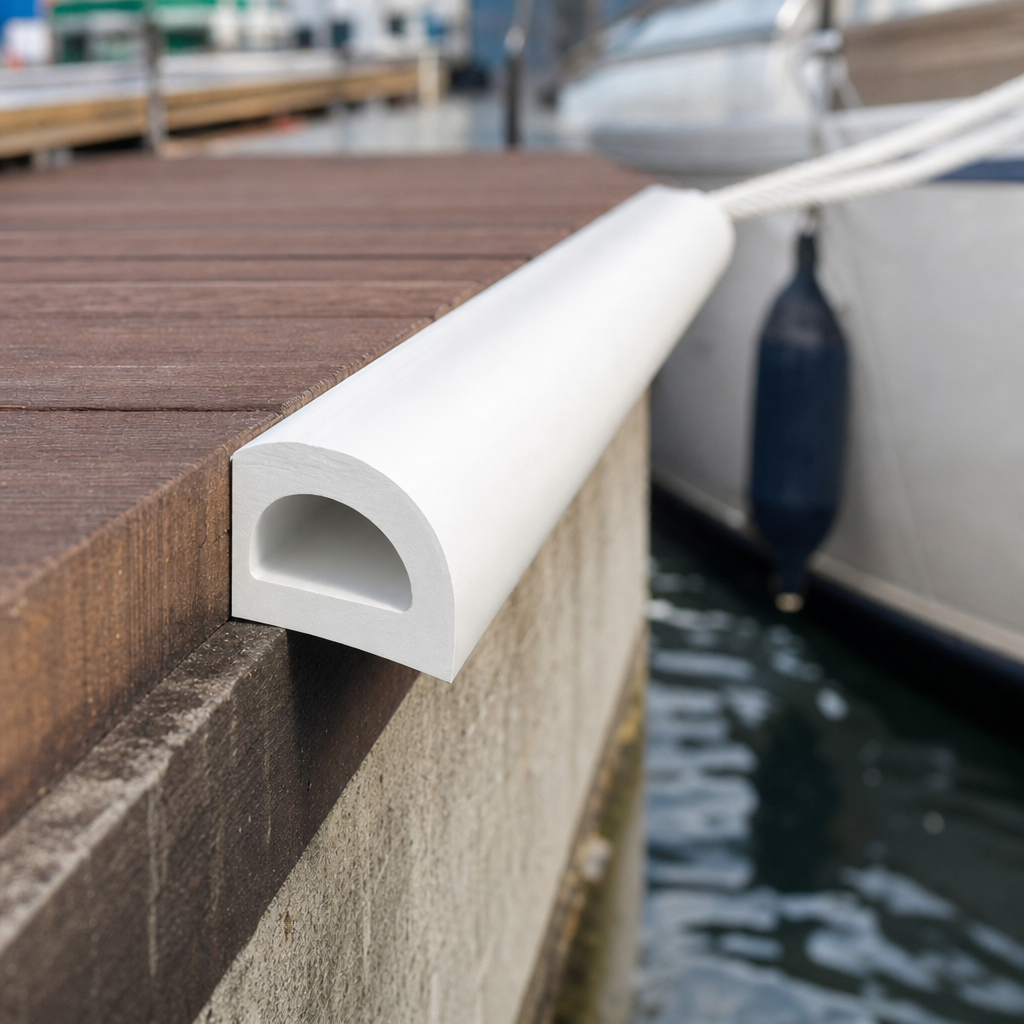PVC D Fender 76mm x 44mm – Non-Marking – Per Metre