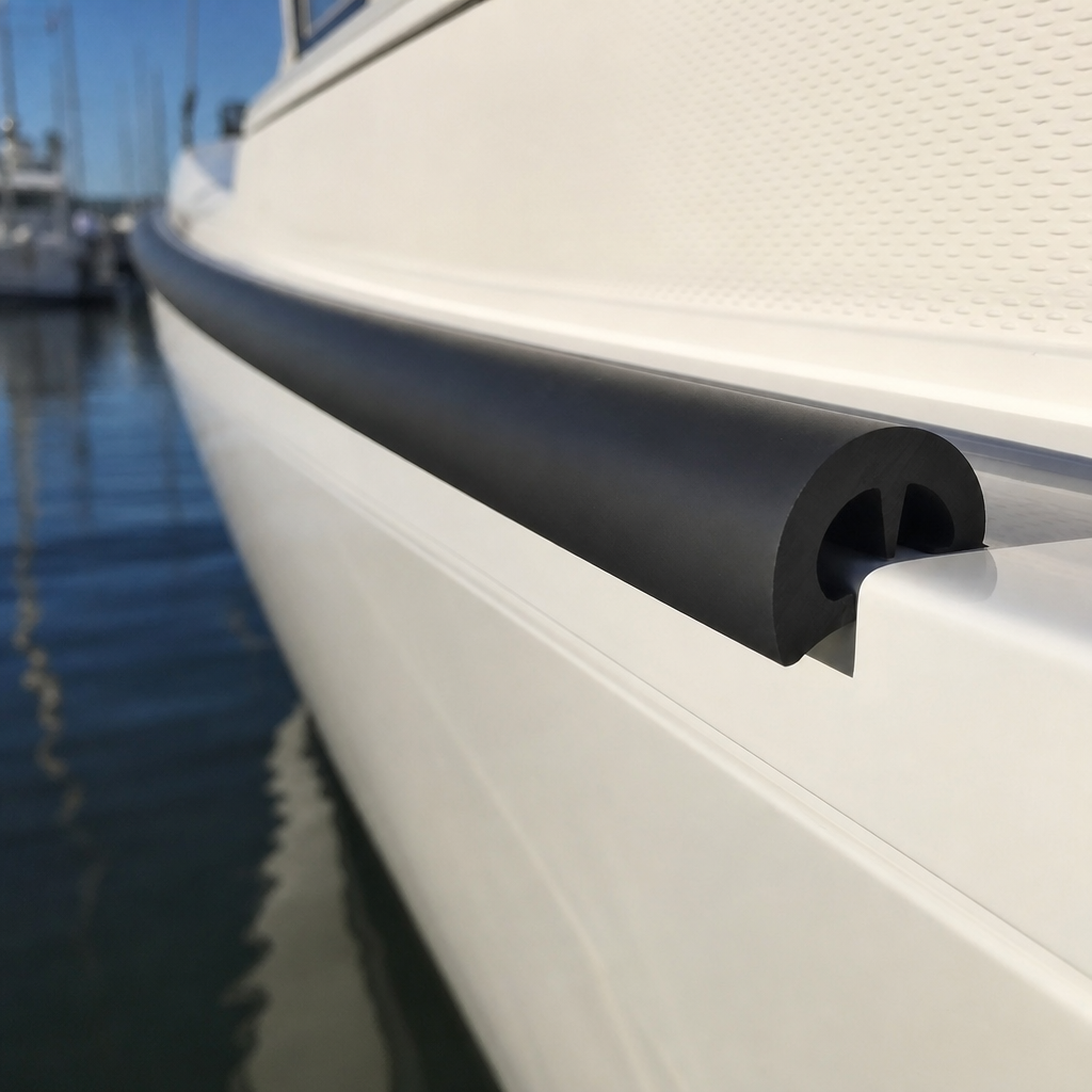 Easy Fit PVC D Fender 53mm x 30mm – 10 Metre Coil