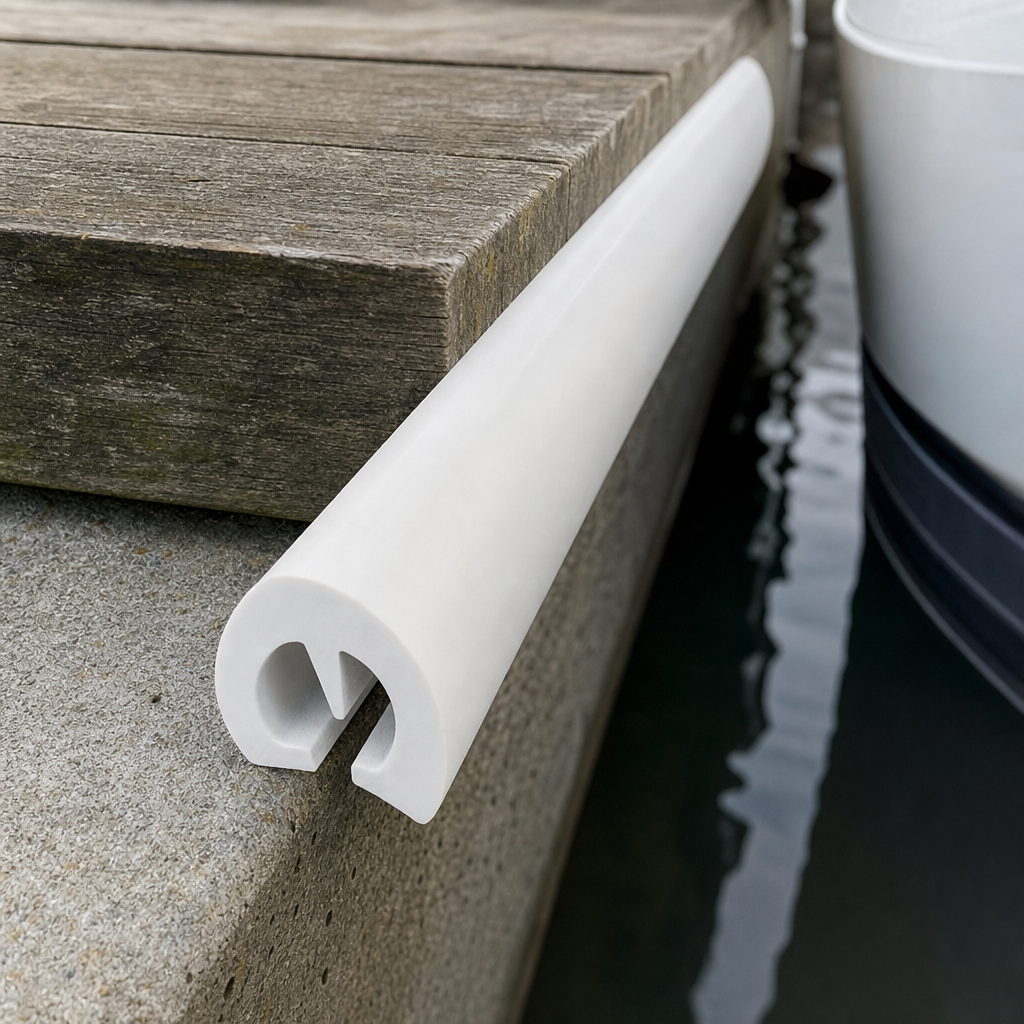 Easy Fit PVC D Fender 53mm x 30mm – 20 Metre Coil