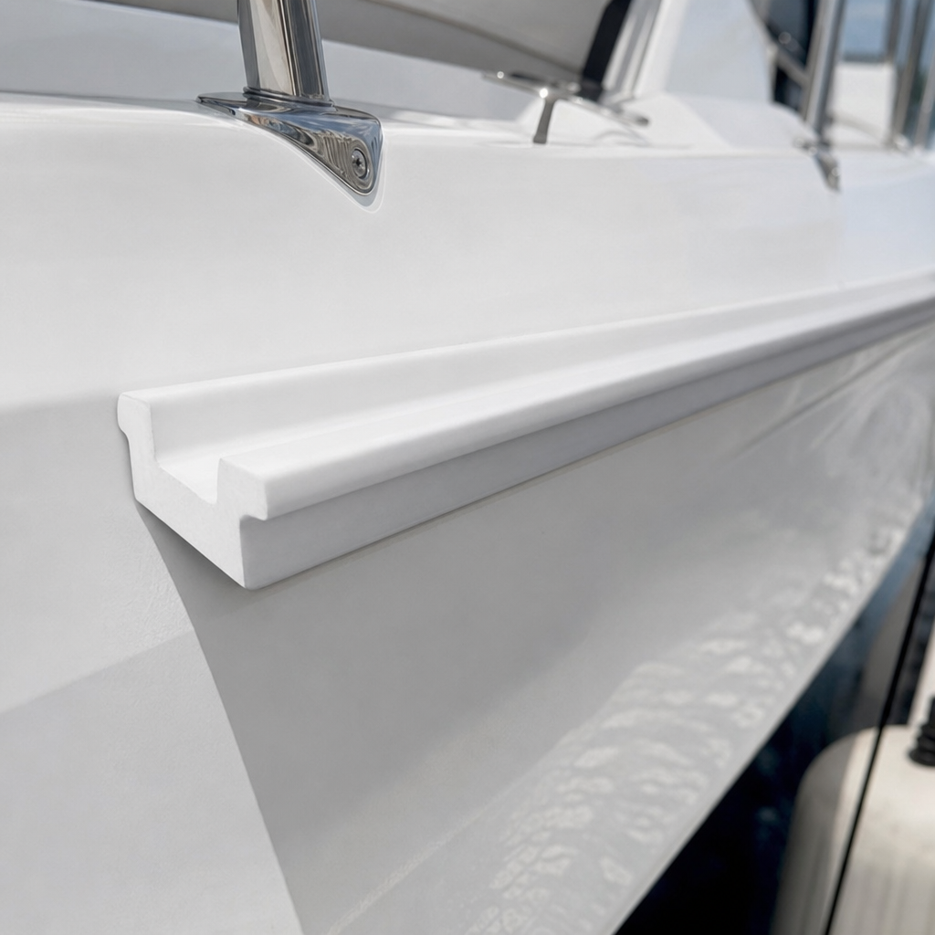 Easy Fit PVC D Fender Track 35mm x 11mm – 3 Metre Length