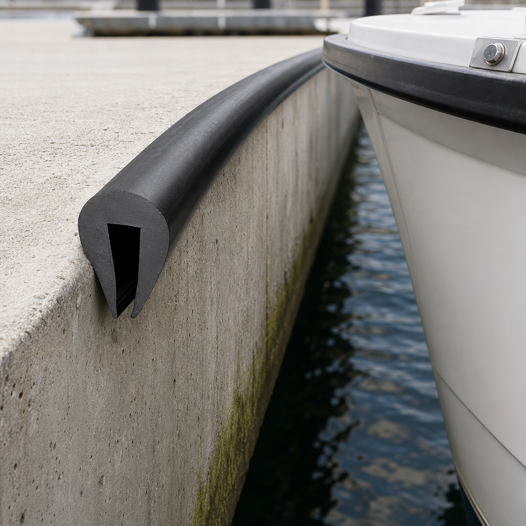 Rubber U Fender 22mm x 29mm – Fits 8mm Flange – Per Metre