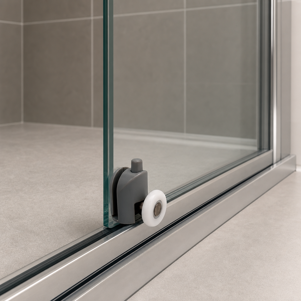 Lower Shower Door Roller – 23mm or 25mm Wheel Diameter