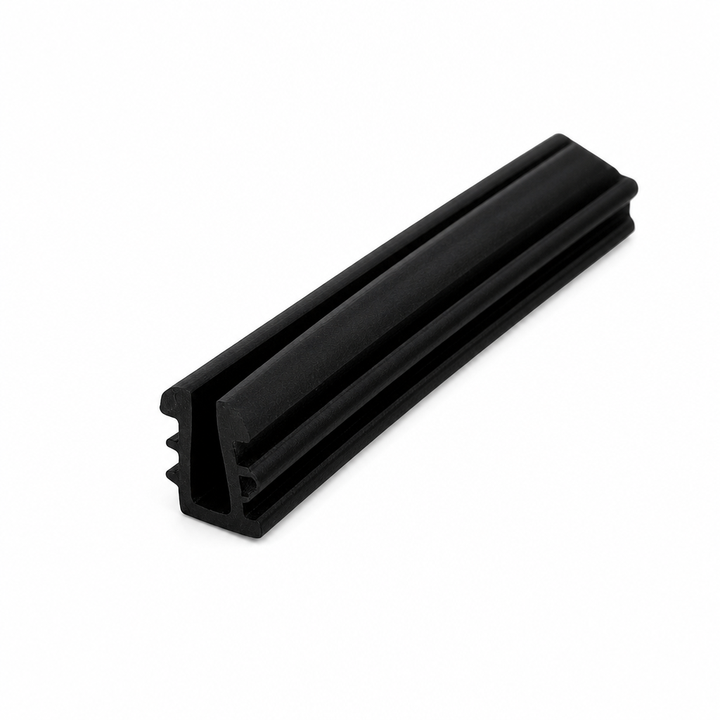 Ribbed U Channel Seal 3mm Panel x 10mm Height x 7mm Wide – Per Metre
