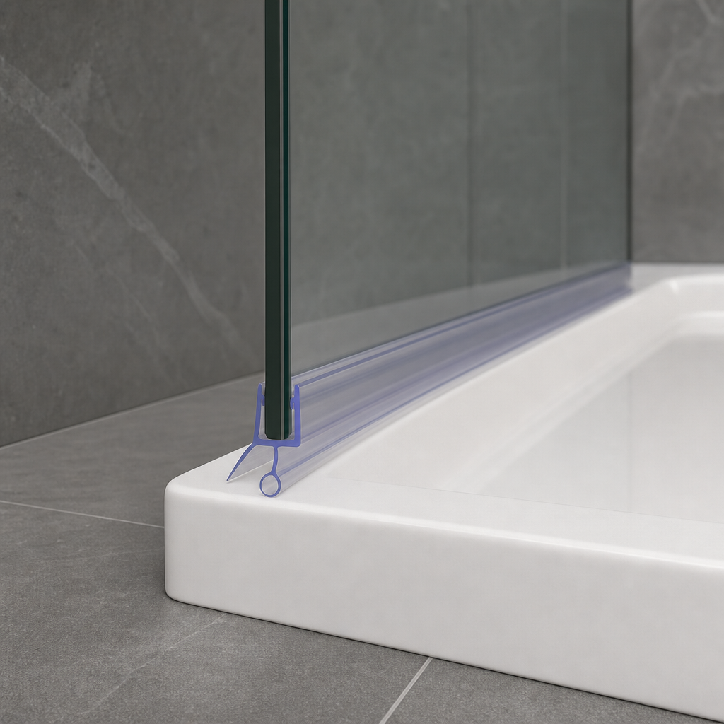 Shower Screen Seal for 4-6mm Glass – Seals 7-12mm Gap – SEAL002