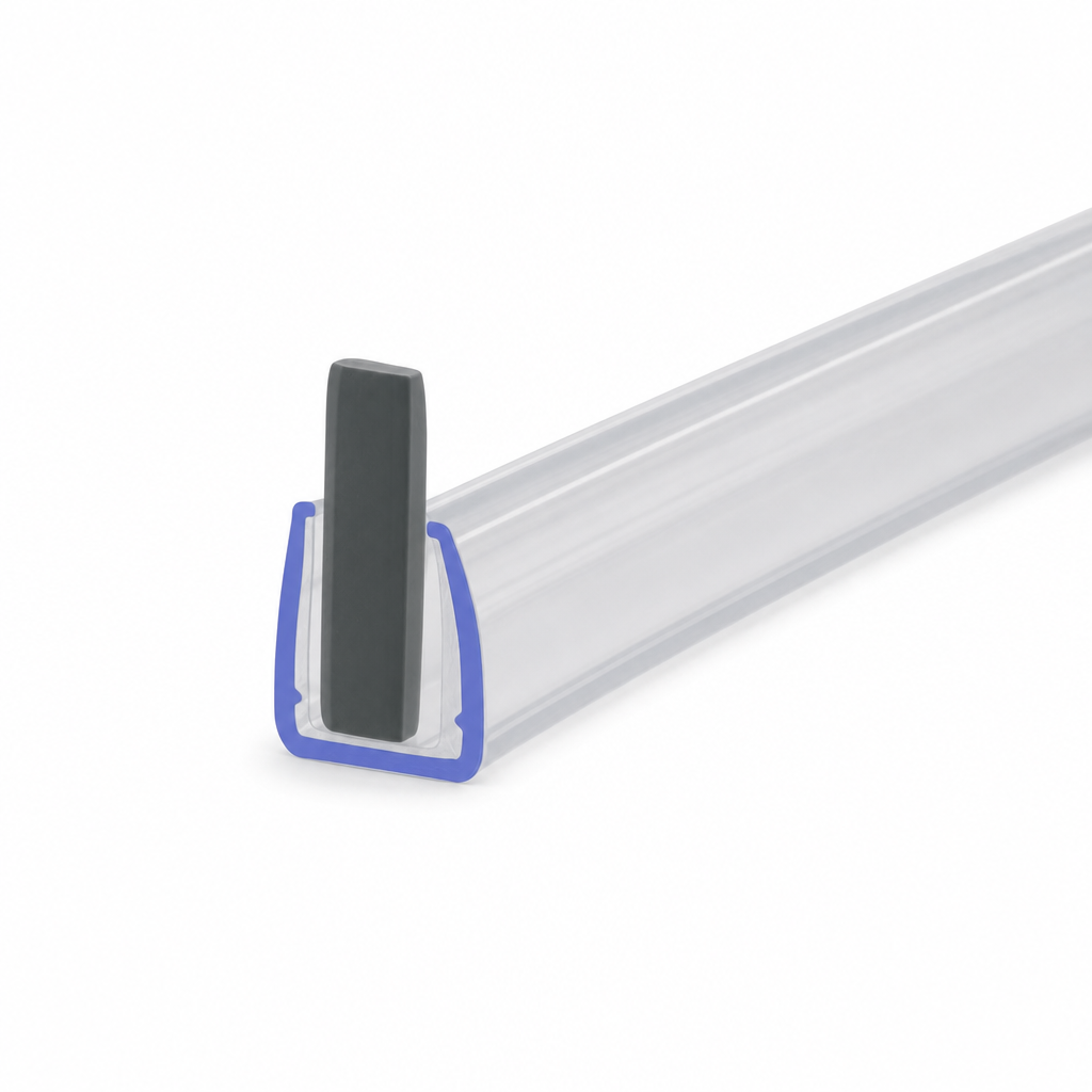 Curved Shower Screen Seal for 6-8mm Glass – Seals 0-1mm Gap