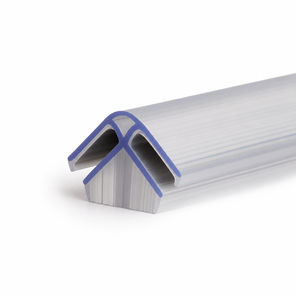 Shower Screen Corner Seal for 8-10mm Glass – 800-2000mm Lengths