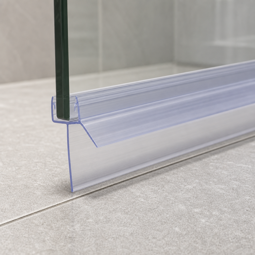 Shower Screen Seal for 4-6mm Glass – Seals 25-30mm Gap