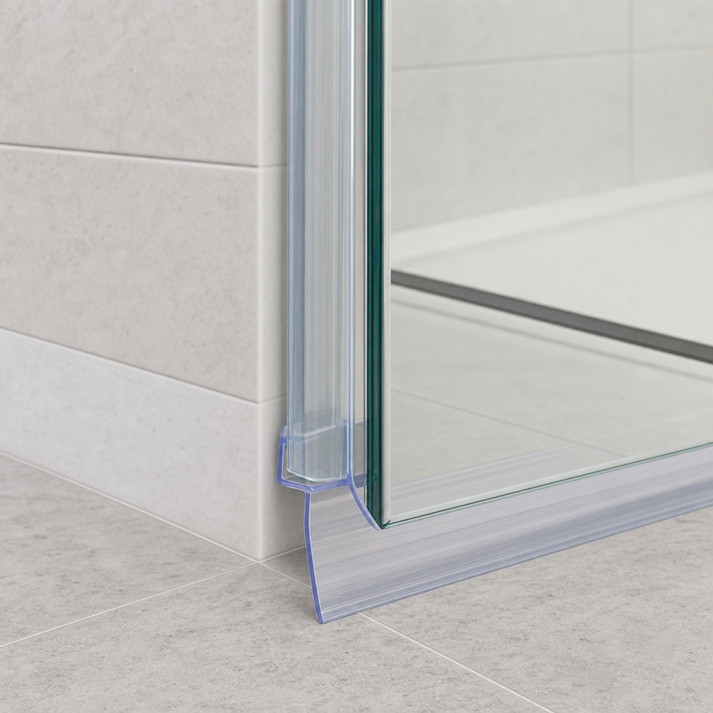 Shower Screen Seal for 8-10mm Glass – Seals 45-50mm Gap