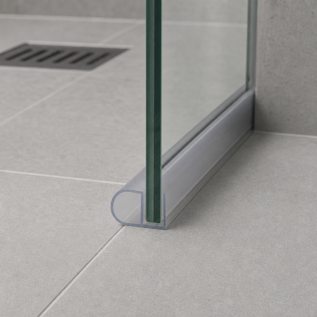 Shower Screen Seal for 4-6mm Glass – Soft Bubble Design