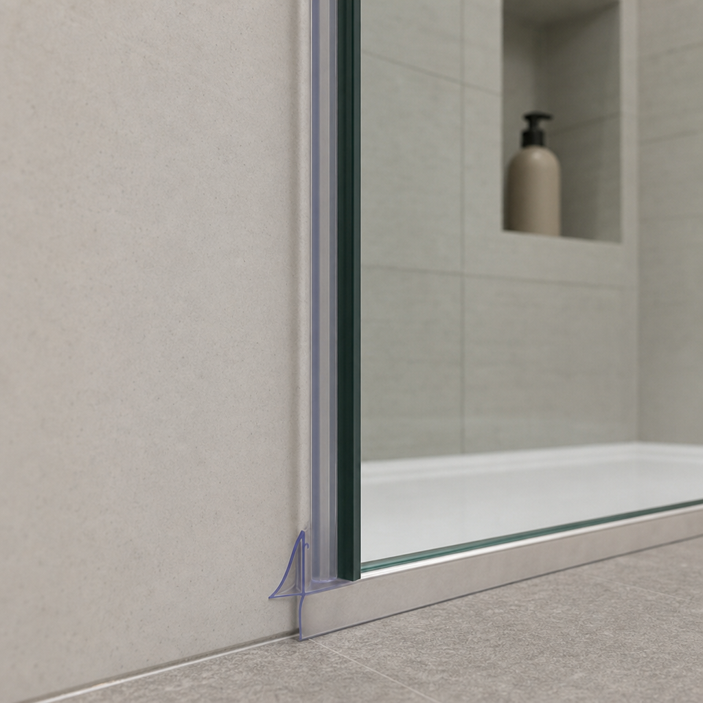 Shower Screen Seal for 3-4mm Glass – Seals 25-30mm Gap