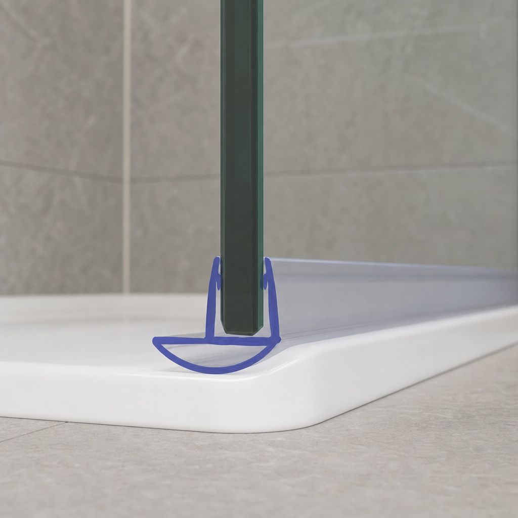 Shower Screen Seal for 3-4mm Glass – Seals 1-3mm Gap