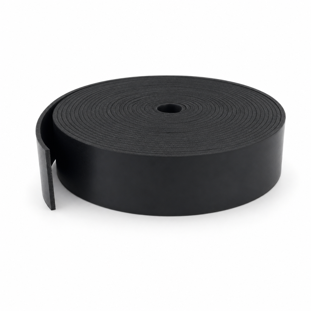 Solid Neoprene Rubber Strip 25mm x 1.5mm – 5 Metre Roll