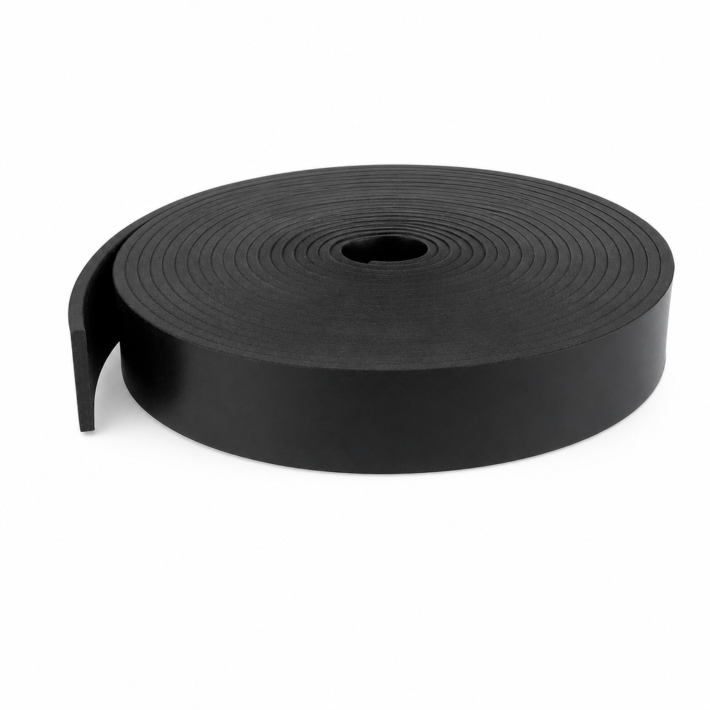 Solid Neoprene Rubber Strip 25mm x 3mm – 5 Metre Roll