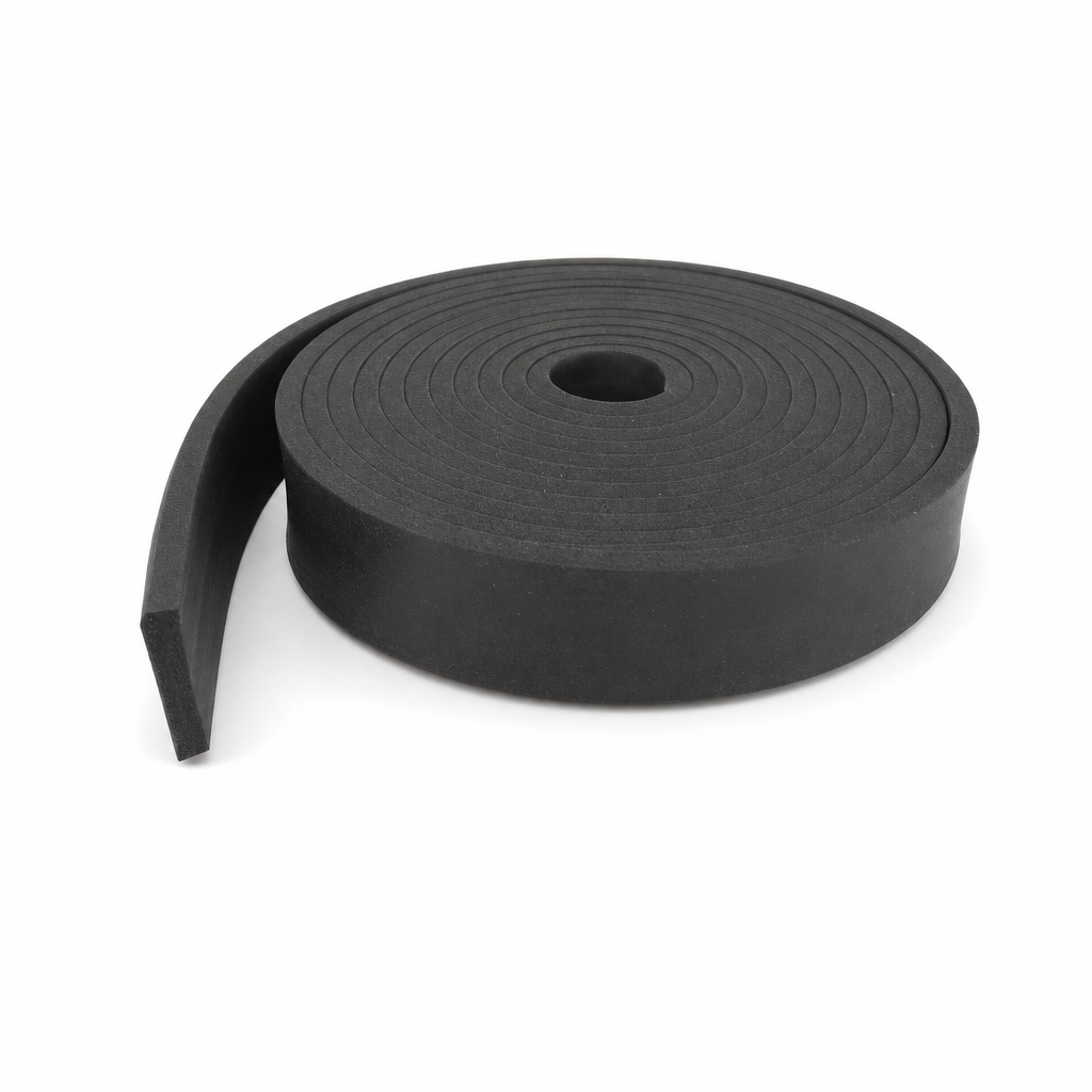 Solid Neoprene Rubber Strip 25mm x 5mm – 5 Metre Roll