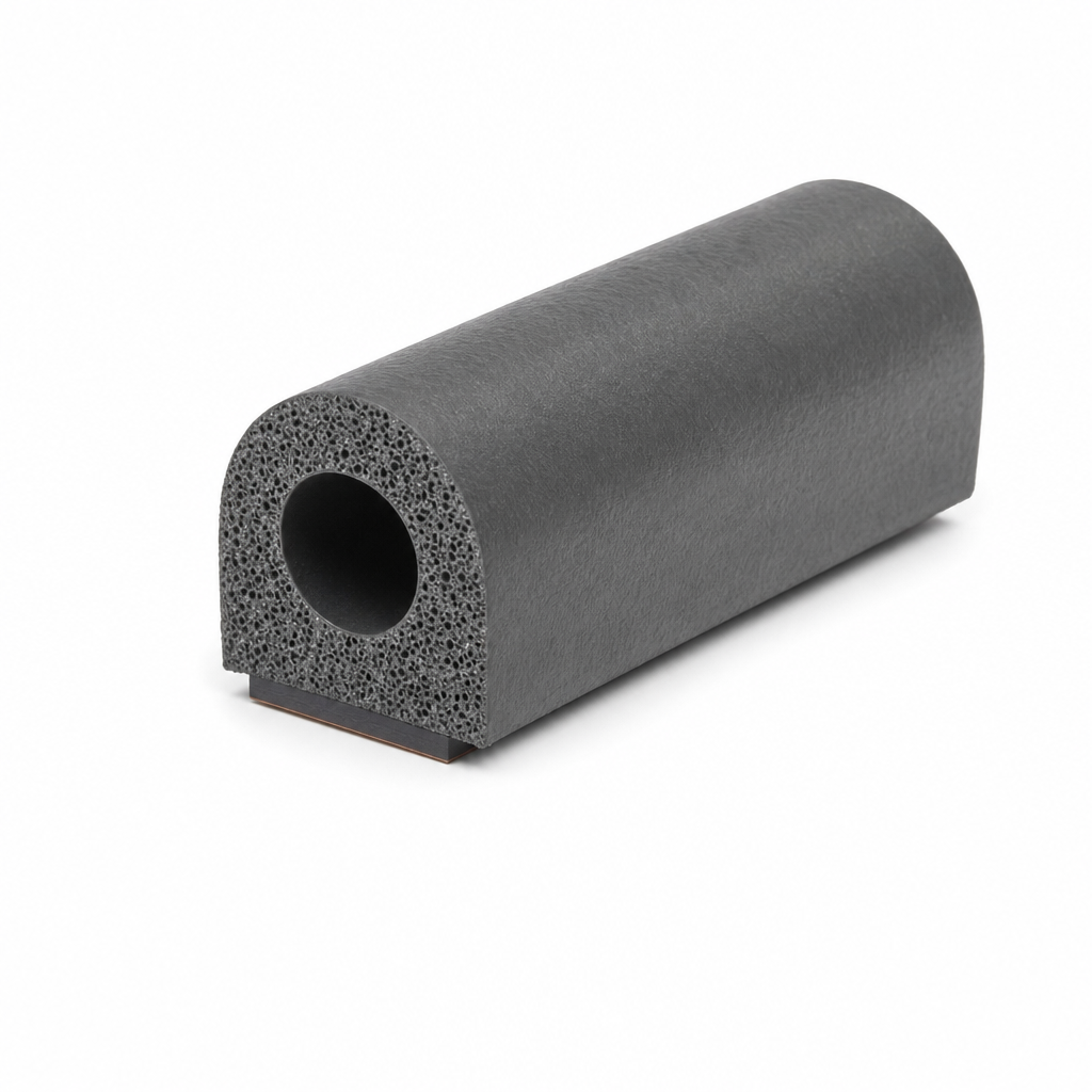Sponge Rubber D-Section Seal 12.2mm x 13.4mm – Per Metre