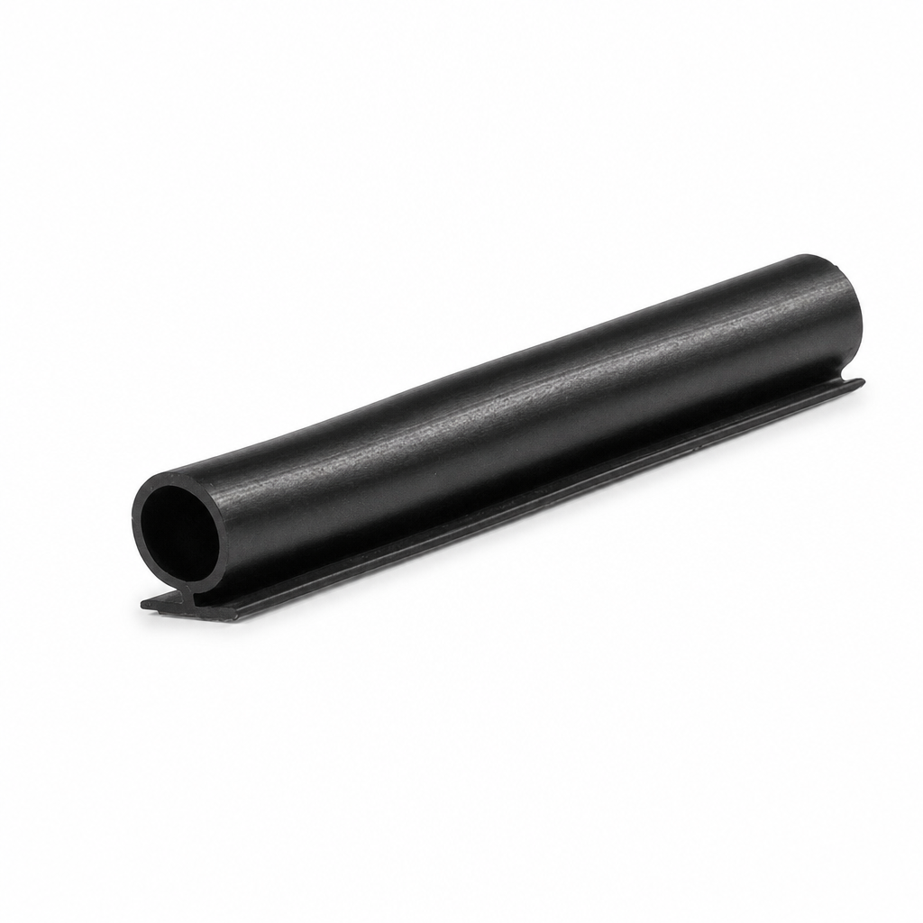 Black Self Adhesive T Foot Bubble Seal 5.8mm Diameter – Per Metre
