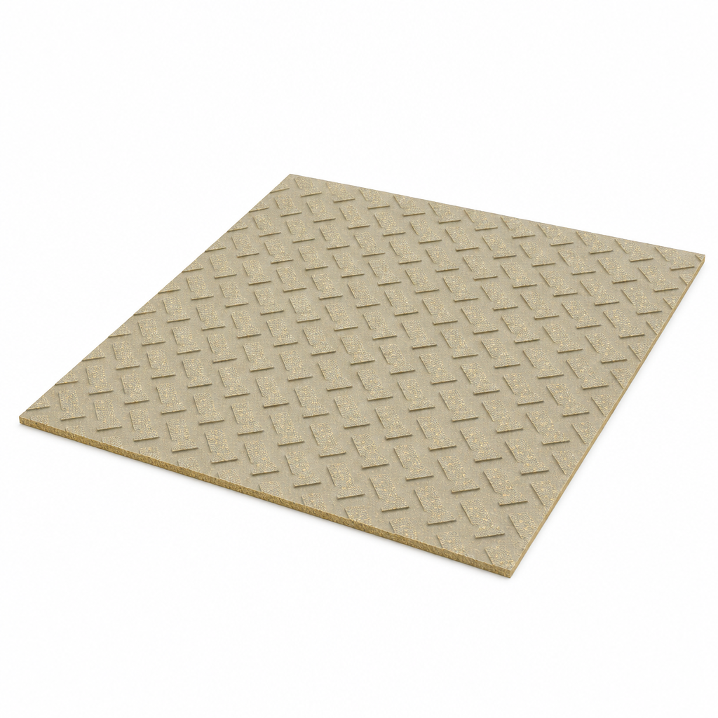 Diamond Pattern Anti-Slip Deck Covering – Stone Grey, 1.2m x 0.9m Sheet