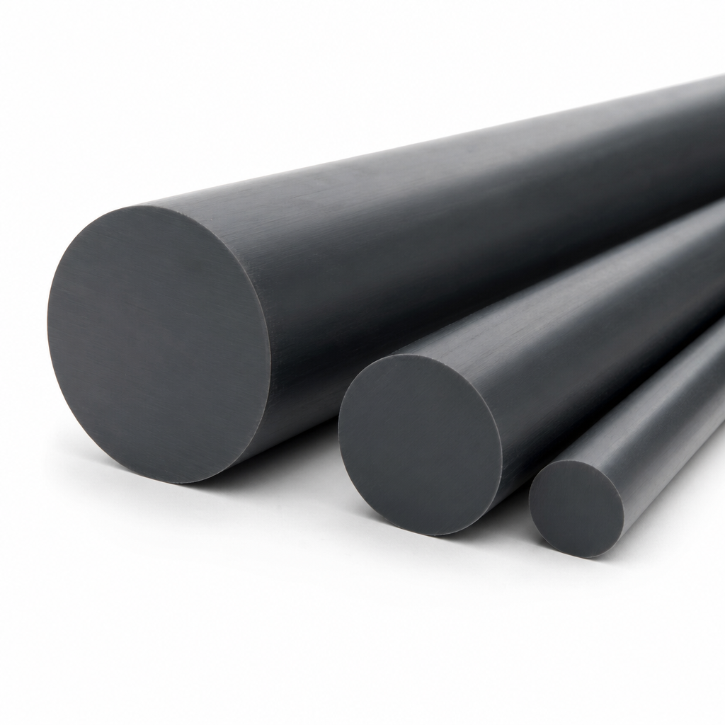 Nylon Rod – 12mm to 35mm Diameter, Black-Grey, 3000mm Length
