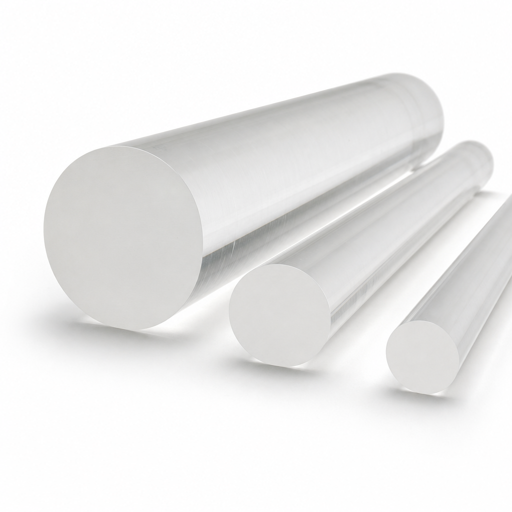 Clear Acrylic Rod – 110mm to 200mm Diameter