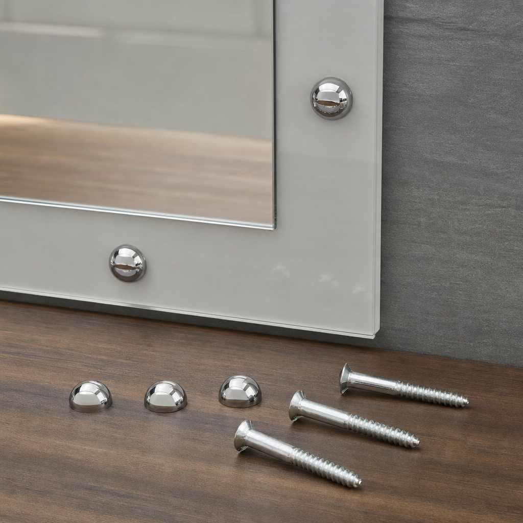 Acrylic Mirror Screws – Chrome Dome & Disc Caps, 40mm & 60mm Long