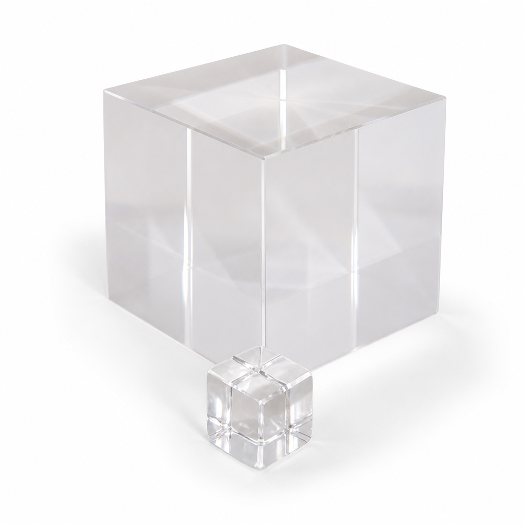 Acrylic Cubes – 6.4mm to 50mm Sizes in Clear