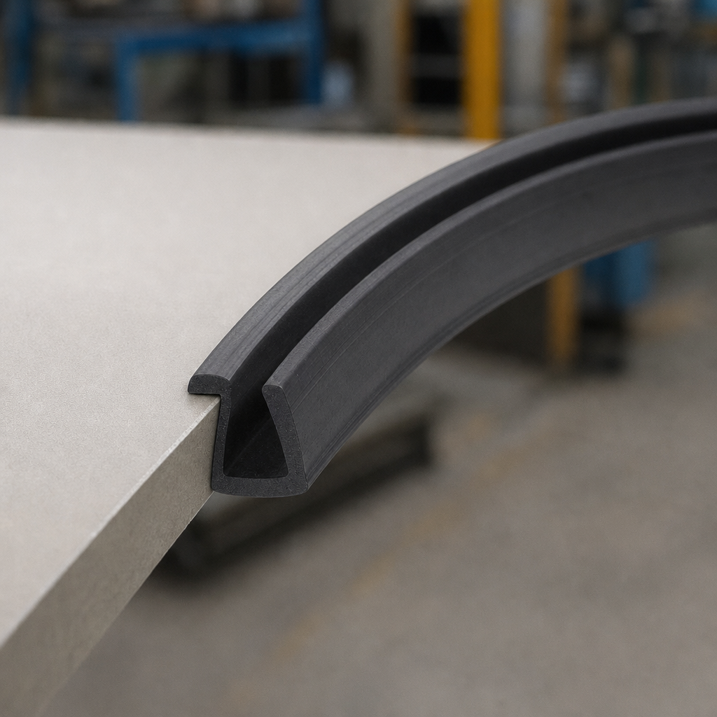 Square U Channel 10mm x 10mm for 6.4mm Panel Edge – Per Metre